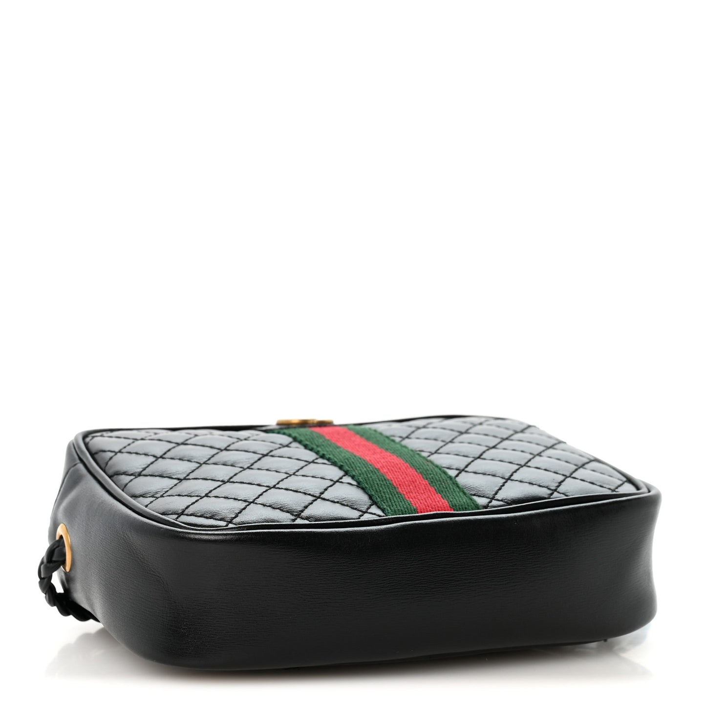 Calfskin Trapuntata Web Mini GG Shoulder Bag Black