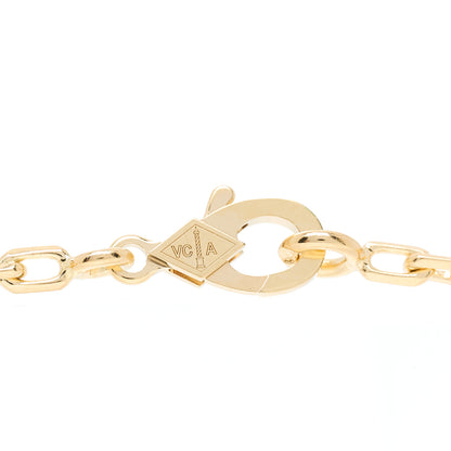 Van Cleef & Arpels 18K Yellow Gold Diamond 5 Motifs Guilloche Vintage Alhambra Bracelet 5 of 5
