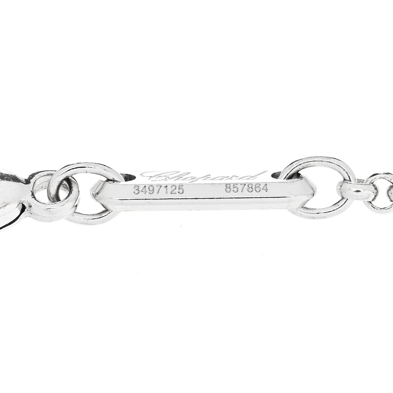 Chopard 18K White Gold Diamond Happy Diamonds Hamsa Bracelet 4 of 5