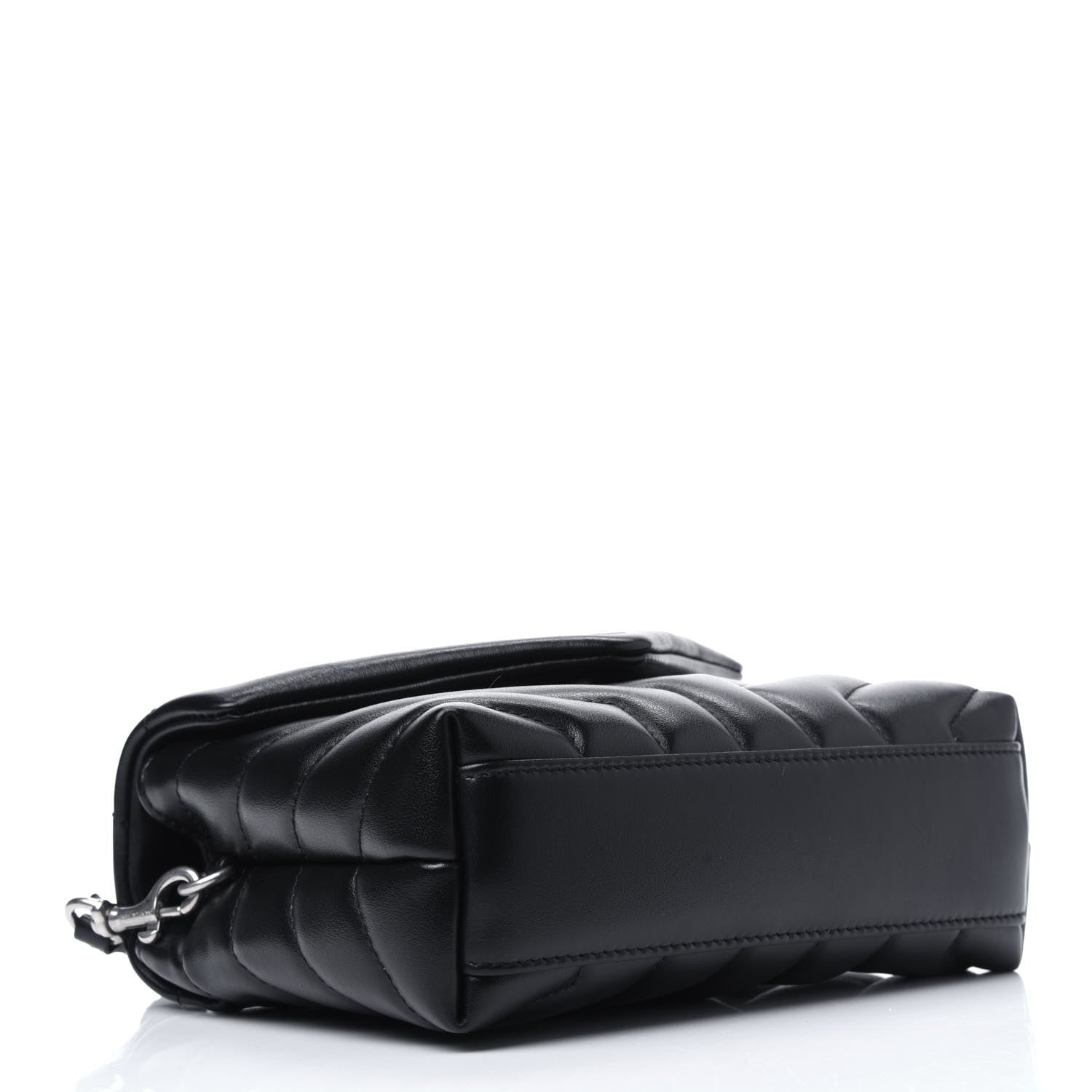 Saint Laurent Calfskin Y Quilted Monogram Toy Loulou Crossbody Bag Black 4 of 13