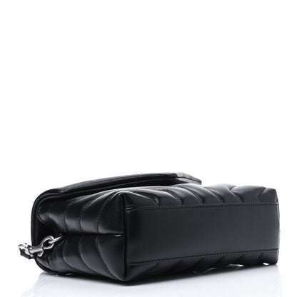 Saint Laurent Calfskin Y Quilted Monogram Toy Loulou Crossbody Bag Black 4 of 13