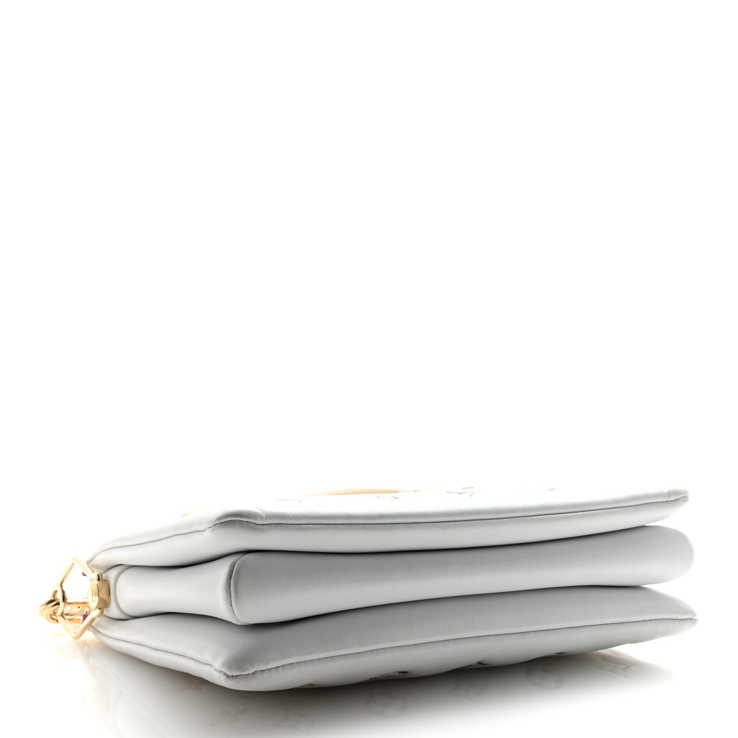 Lambskin Embossed Monogram LV Garden Coussin PM Cream