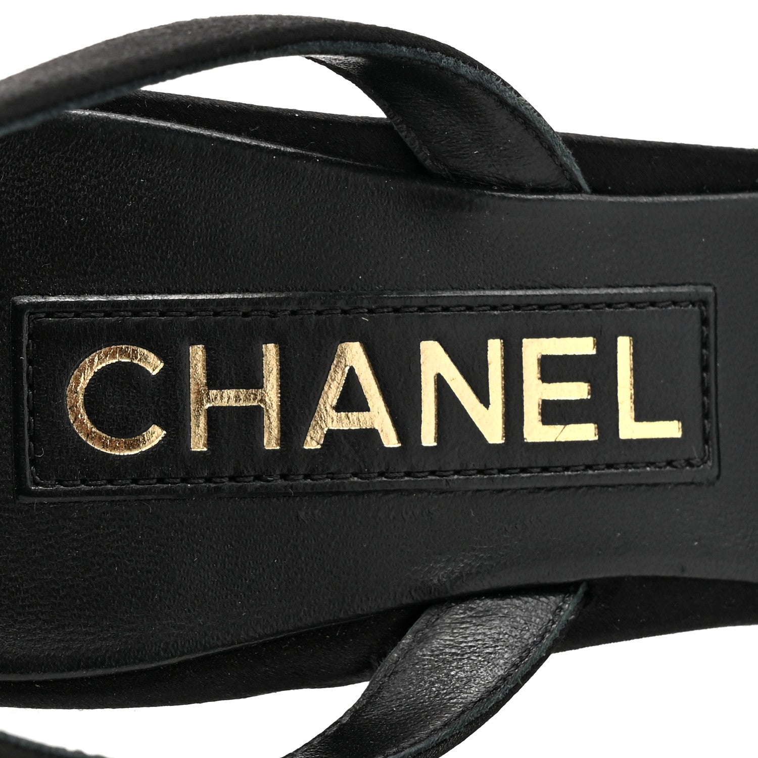 Chanel Satin Pearl Crystal Bow Pumps 37.5 Black 7 of 9