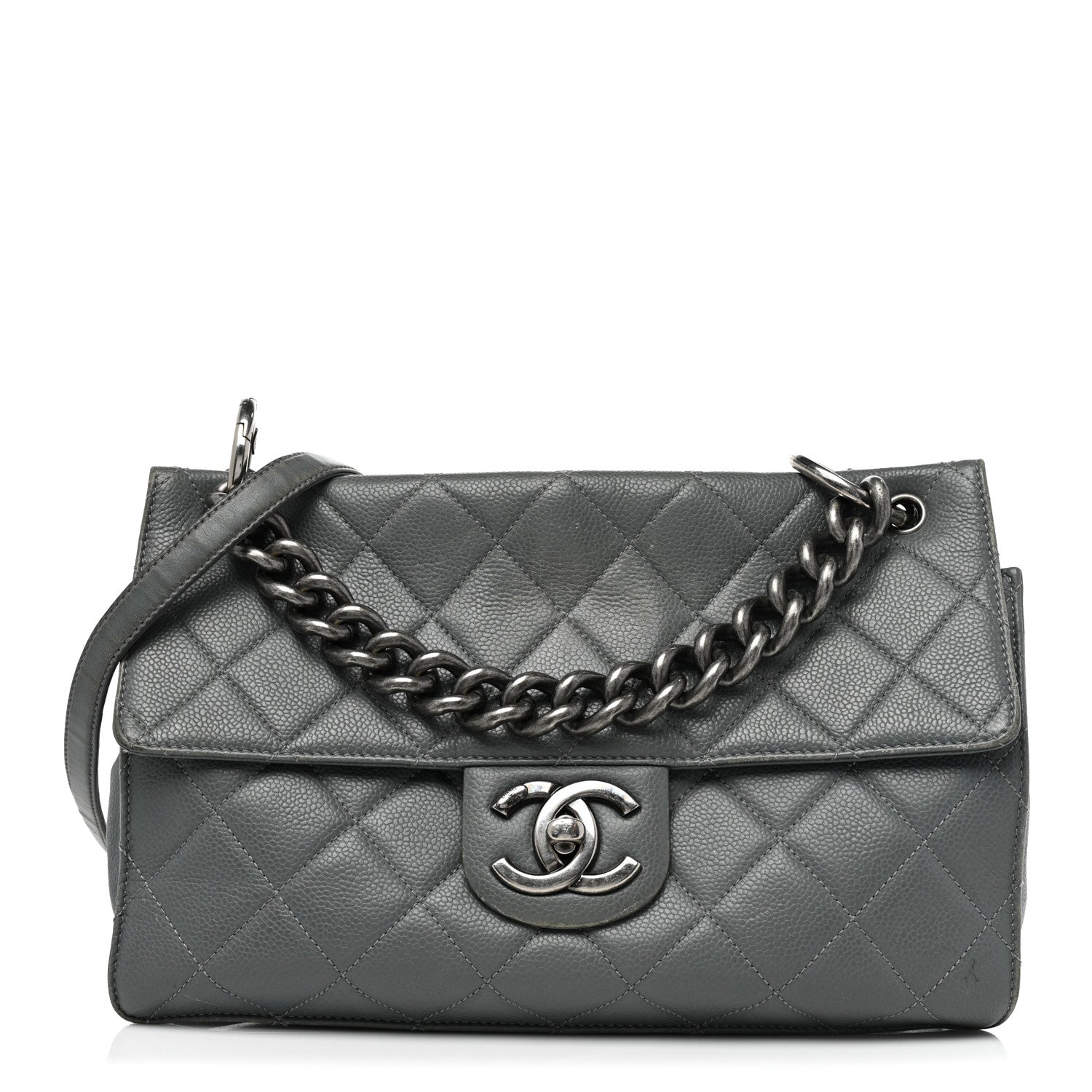 Chanel Caviar Quilted Large Retro Class Flap Grey 1 of 23