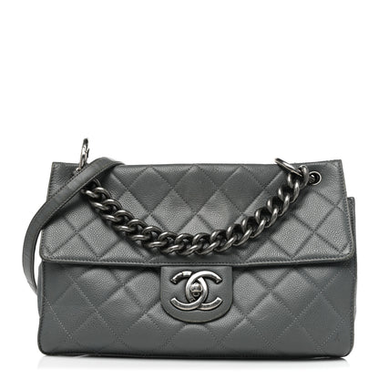 Chanel Caviar Quilted Large Retro Class Flap Grey 1 of 23