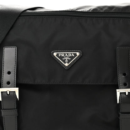 Prada Tessuto Nylon Saffiano Vela Messenger Bag Black 8 of 10