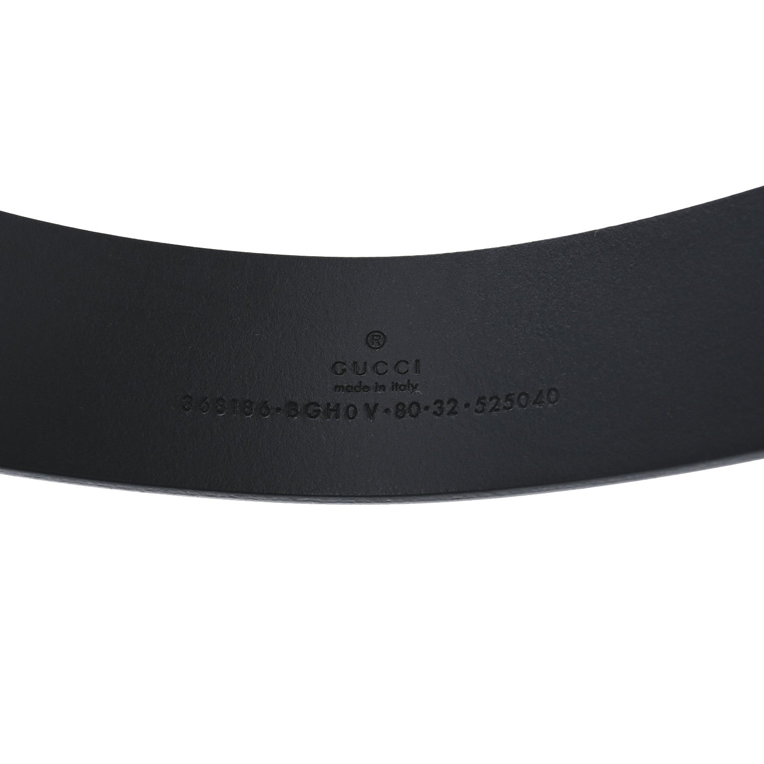 Gucci Selleria Calfskin Monochrome Interlocking G 37mm Belt 80 32 Black 4 of 4