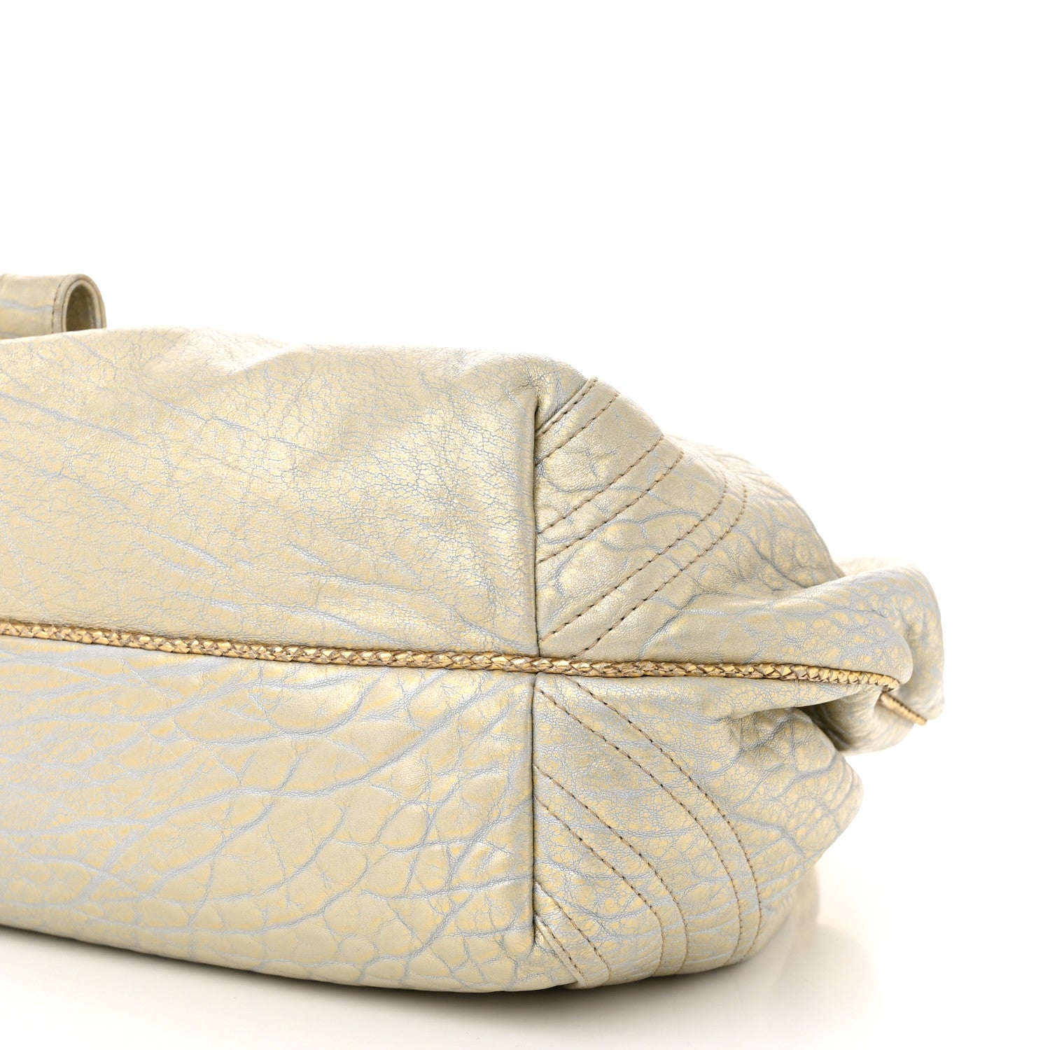 Fendi Nappa Nuvolata Bimetal Spy Oro Argento 10 of 10