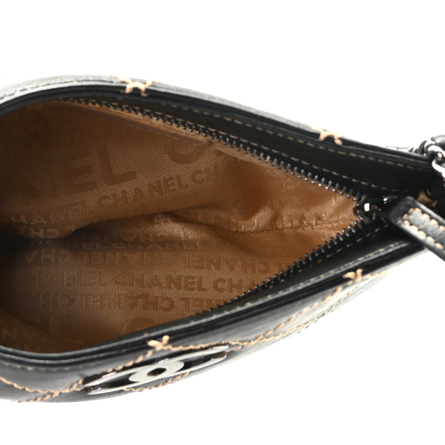 Chanel Lambskin Surpique Stitch Pochette Black 5 of 8