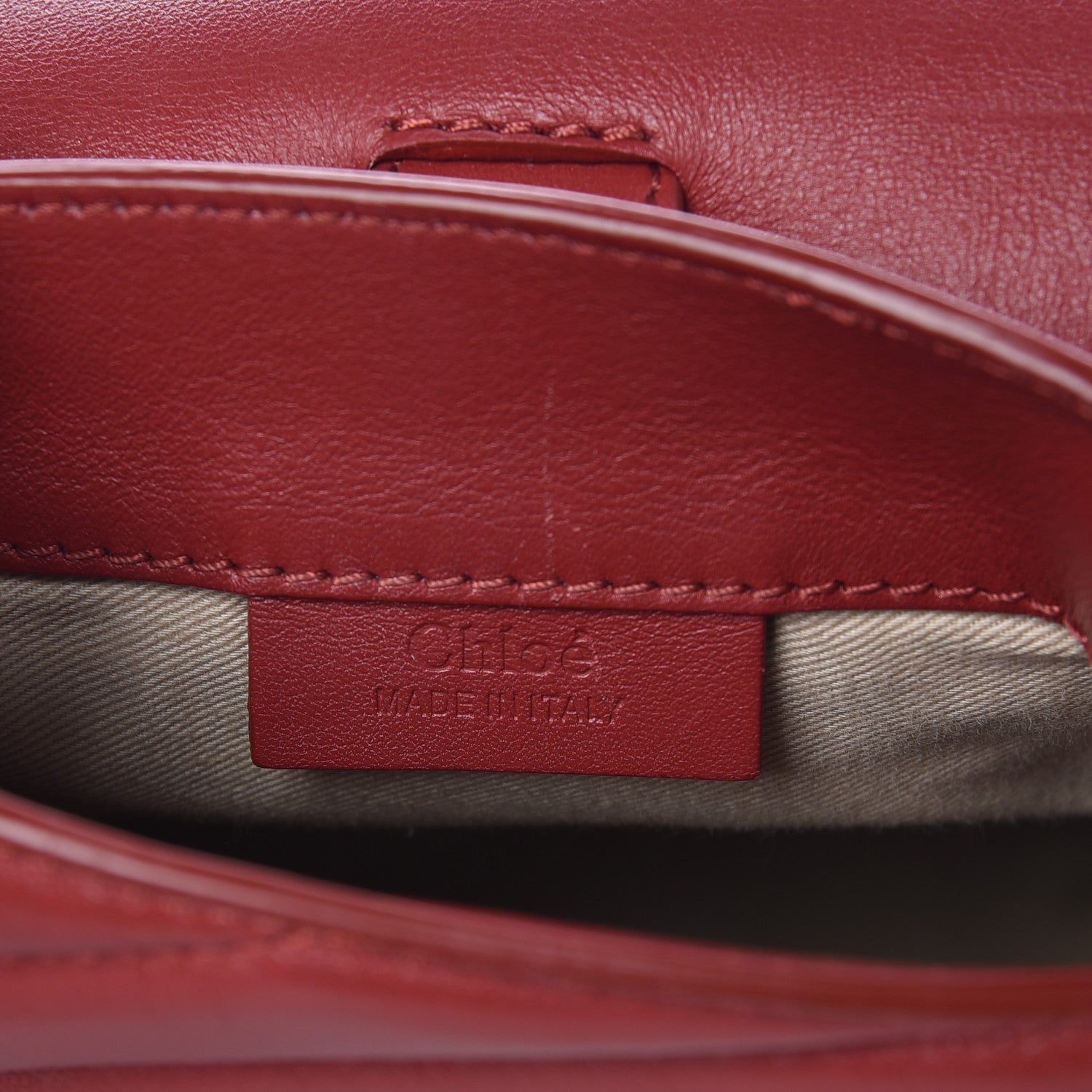 Chloe Calfskin Quilted Mini Faye Backpack Dahlia Red 6 of 9