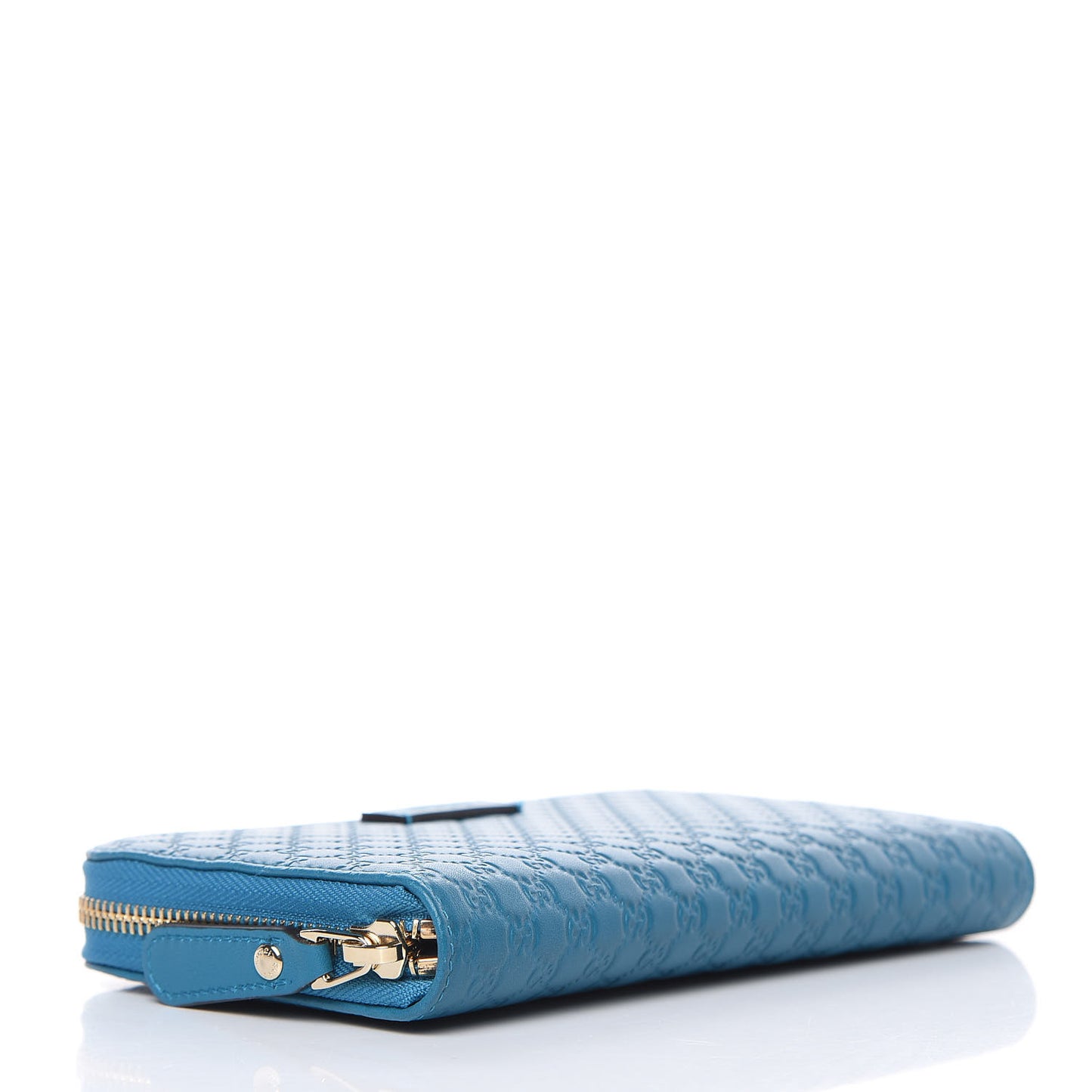 Microguccissima Zip Around Wallet Deep Cobalt