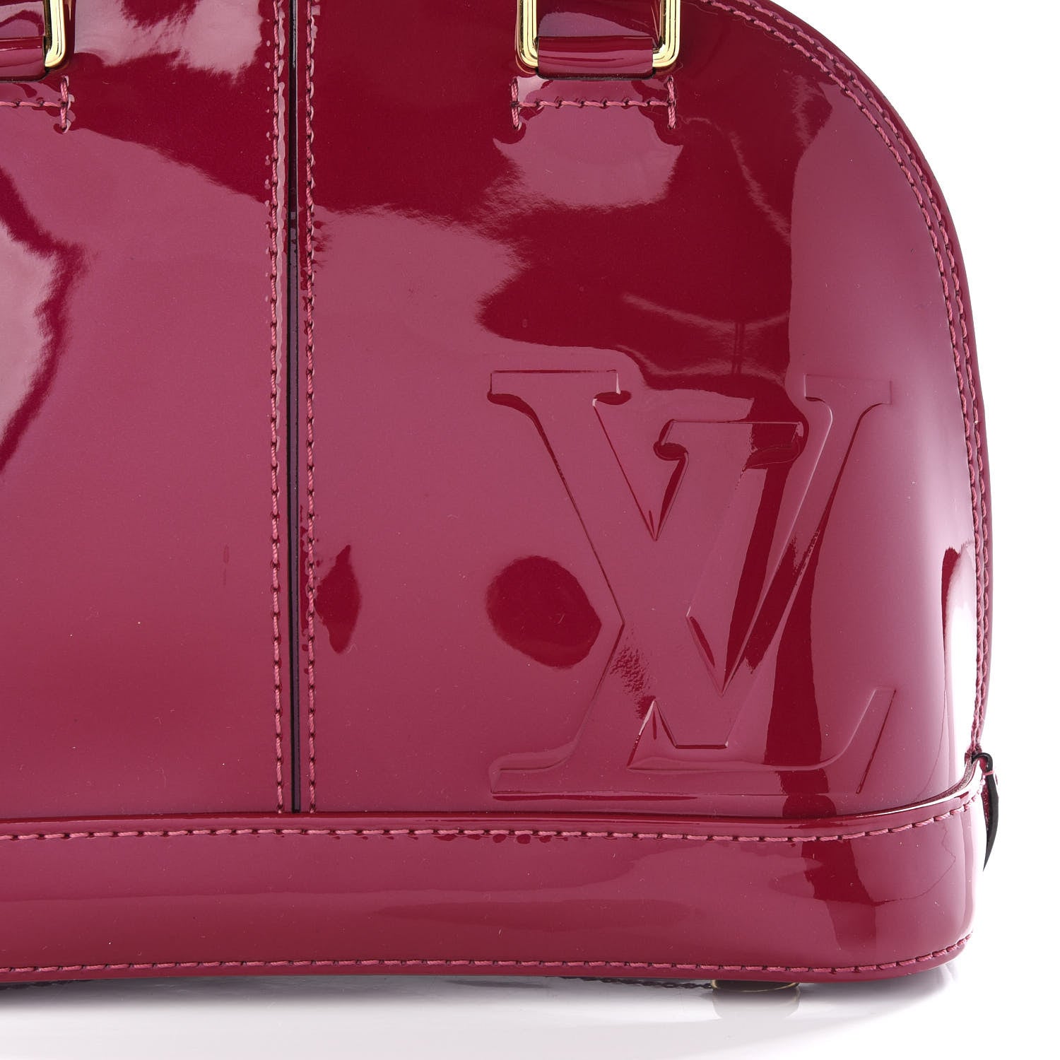 Louis Vuitton Patent Monogram Alma BB Magenta 12 of 13