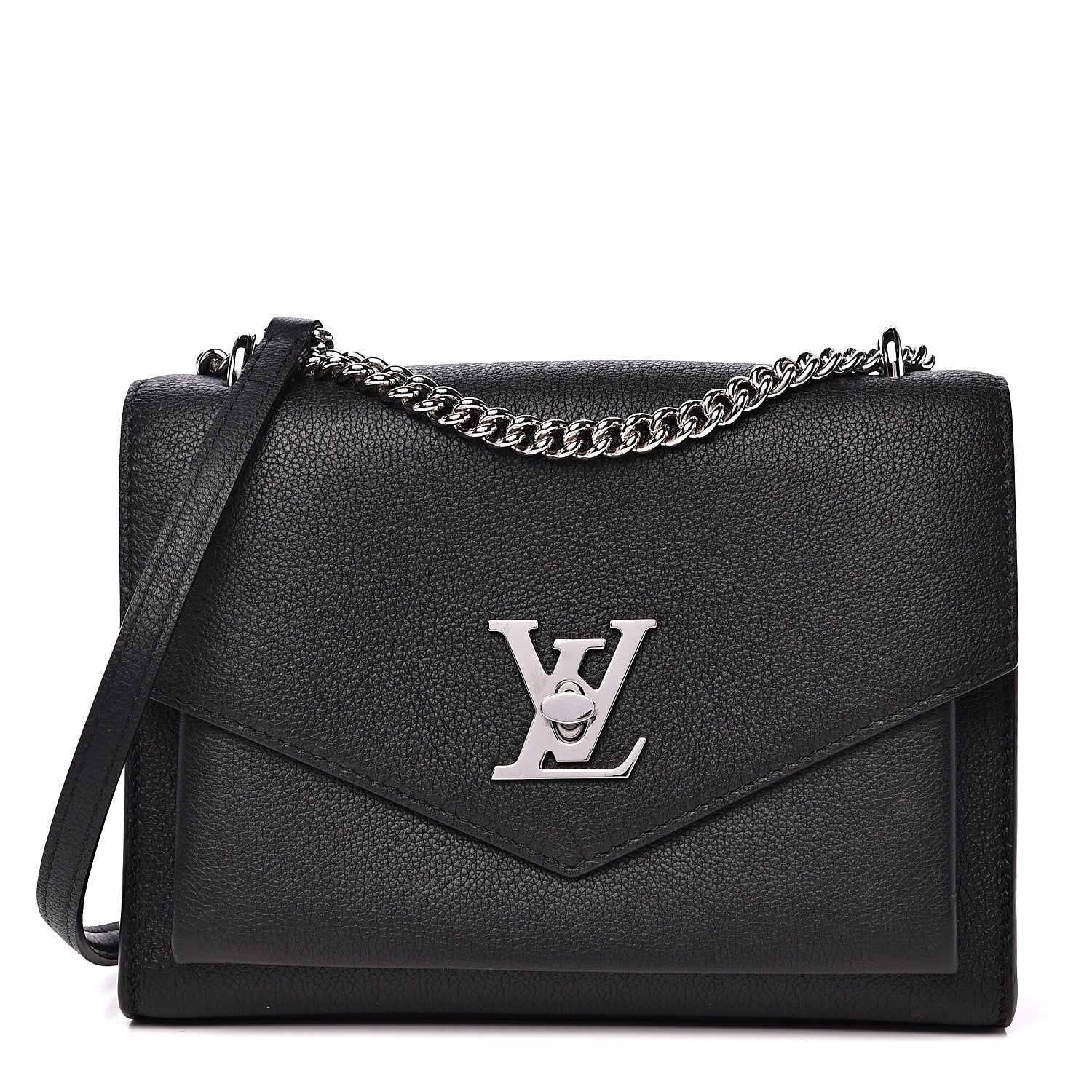 Louis Vuitton Soft Calfskin My Lockme Chain Bag BB Black 1 of 7