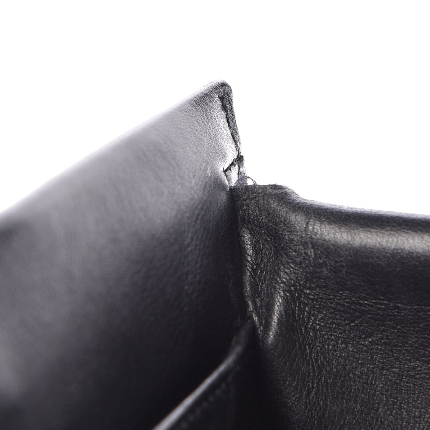 Calfskin Bamboo Top Handle Bag Black