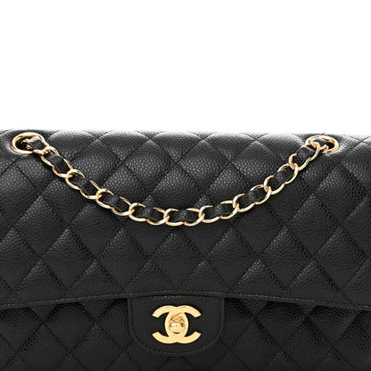 Chanel Caviar Quilted Medium Double Flap Black 8 of 11
