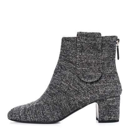 Chanel Tweed Short Boot 38.5 Grey 1 of 10