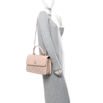 Chanel Lambskin Quilted Medium Trendy CC Flap Dual Handle Bag Light Beige 2 of 10