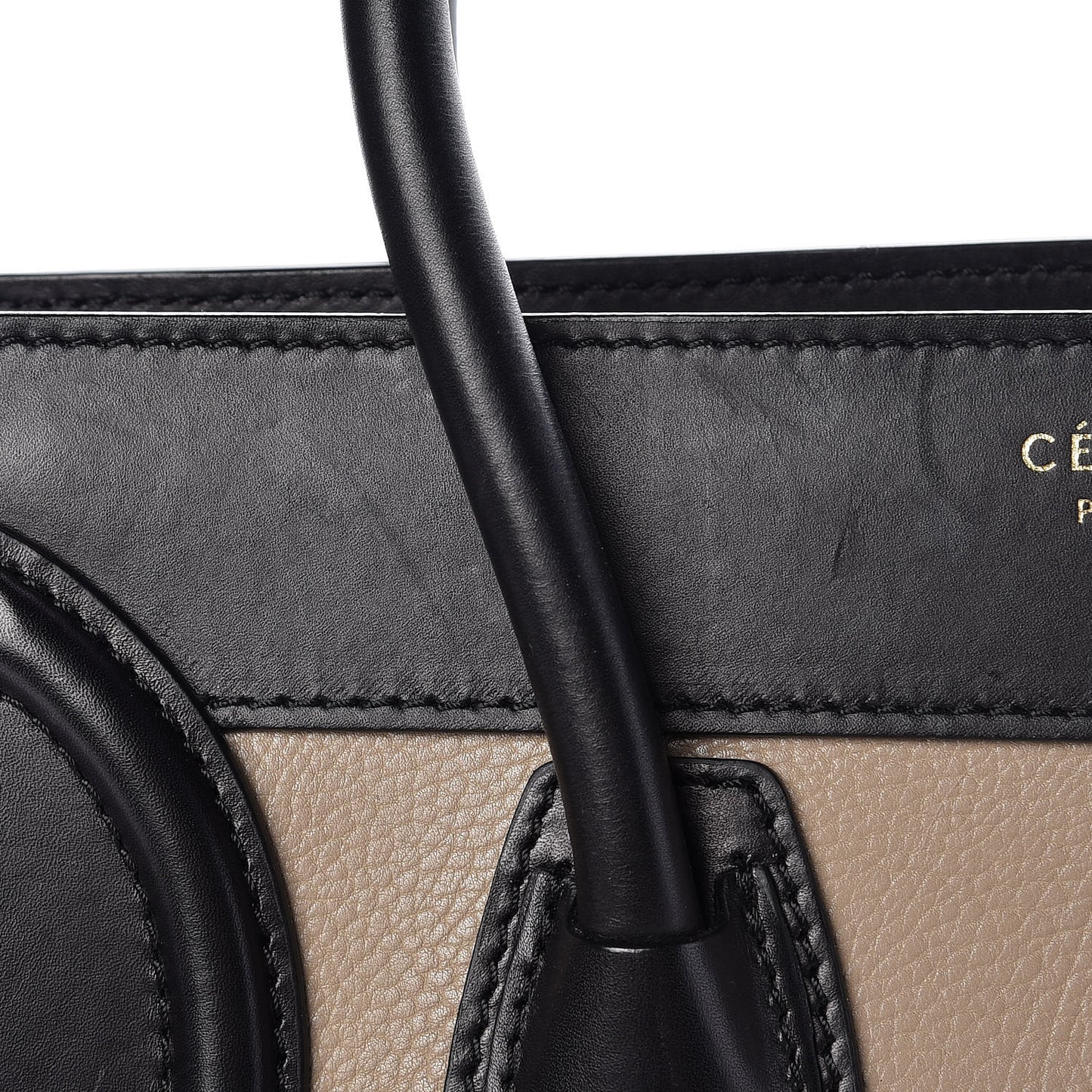 Elephant Calfskin Suede Micro Tri-Color Luggage Sand