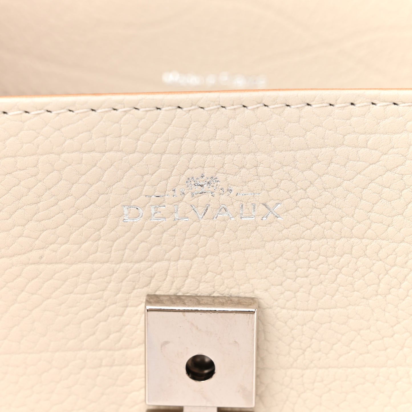 Calfskin MM Tempete Satchel White