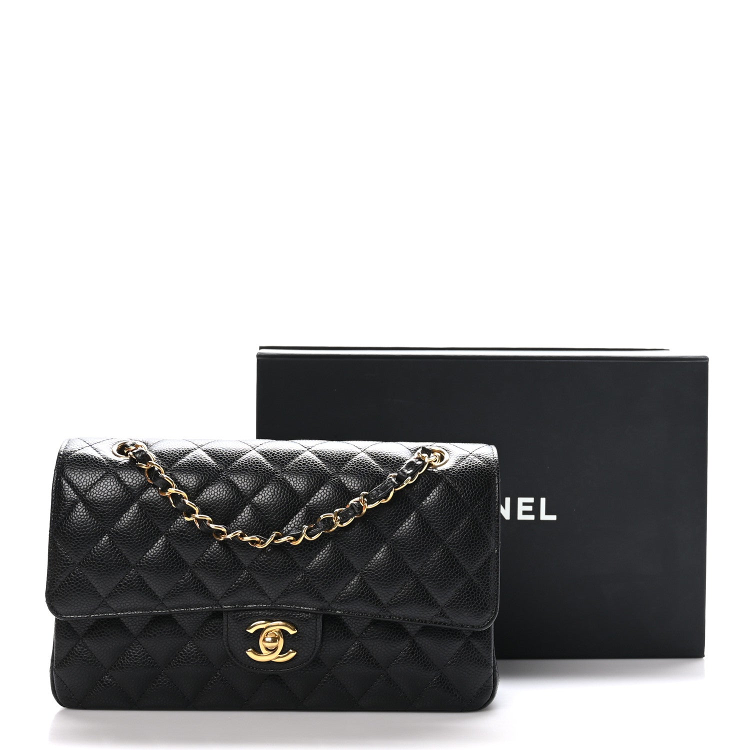 Chanel Caviar Quilted Medium Double Flap Black 11 of 11