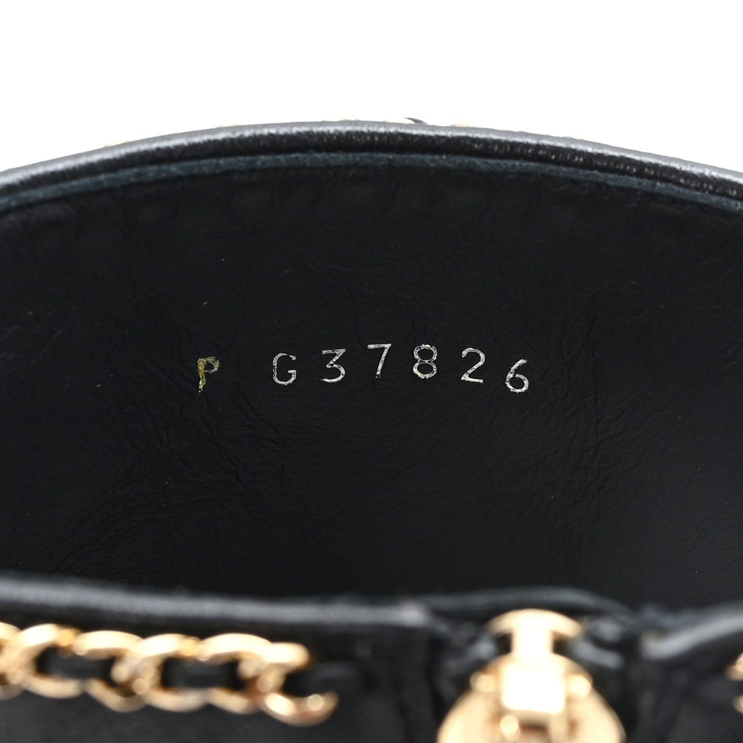 Lambskin Grosgrain Cap Toe Chain Short Boots 38 Black