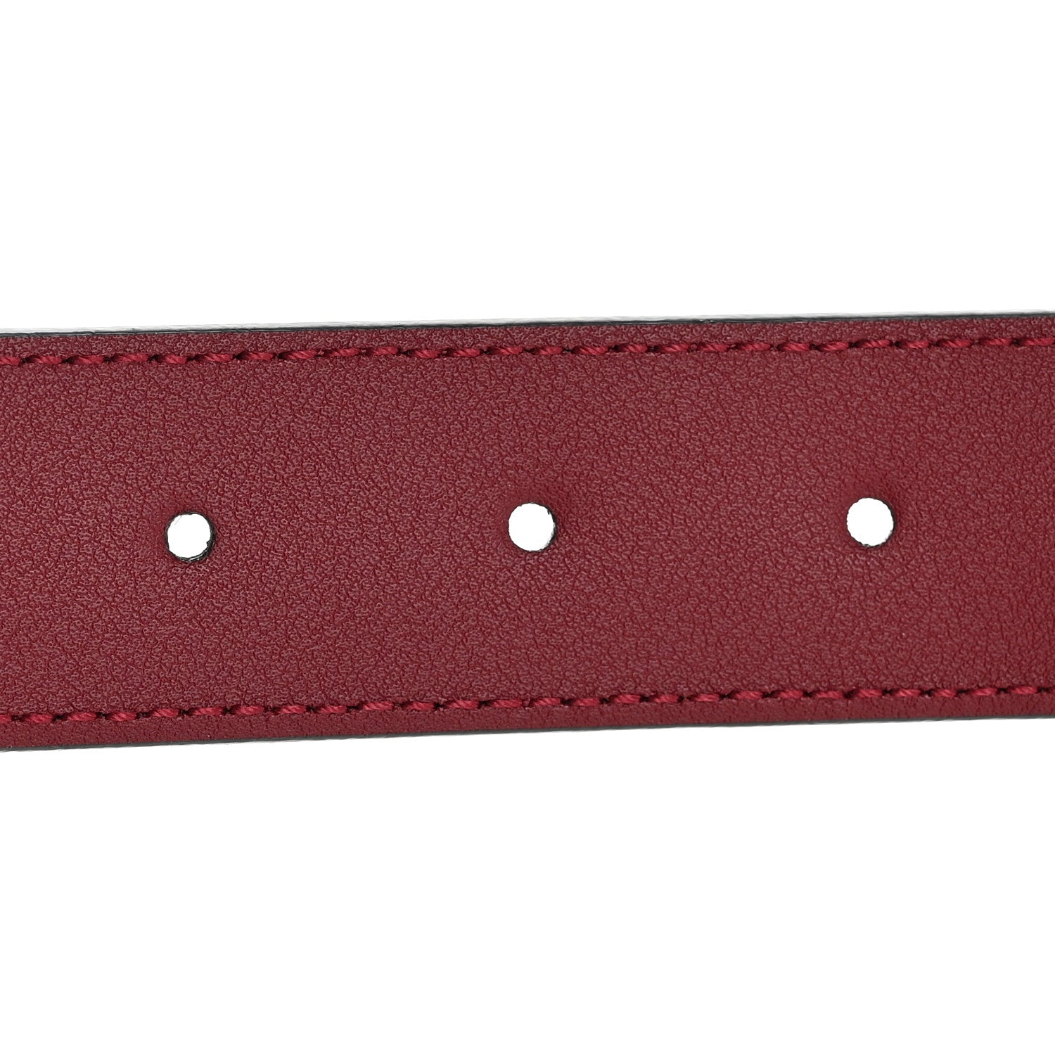Gucci Plutone Calfskin Double G 30mm Belt 80 32 Rosso Ancora 5 of 6