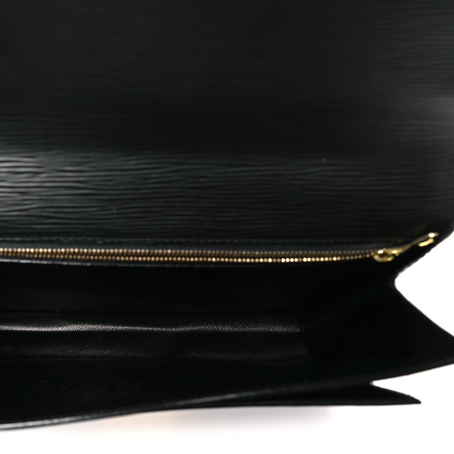 Epi Pochette Sellier Dragonne Clutch Black