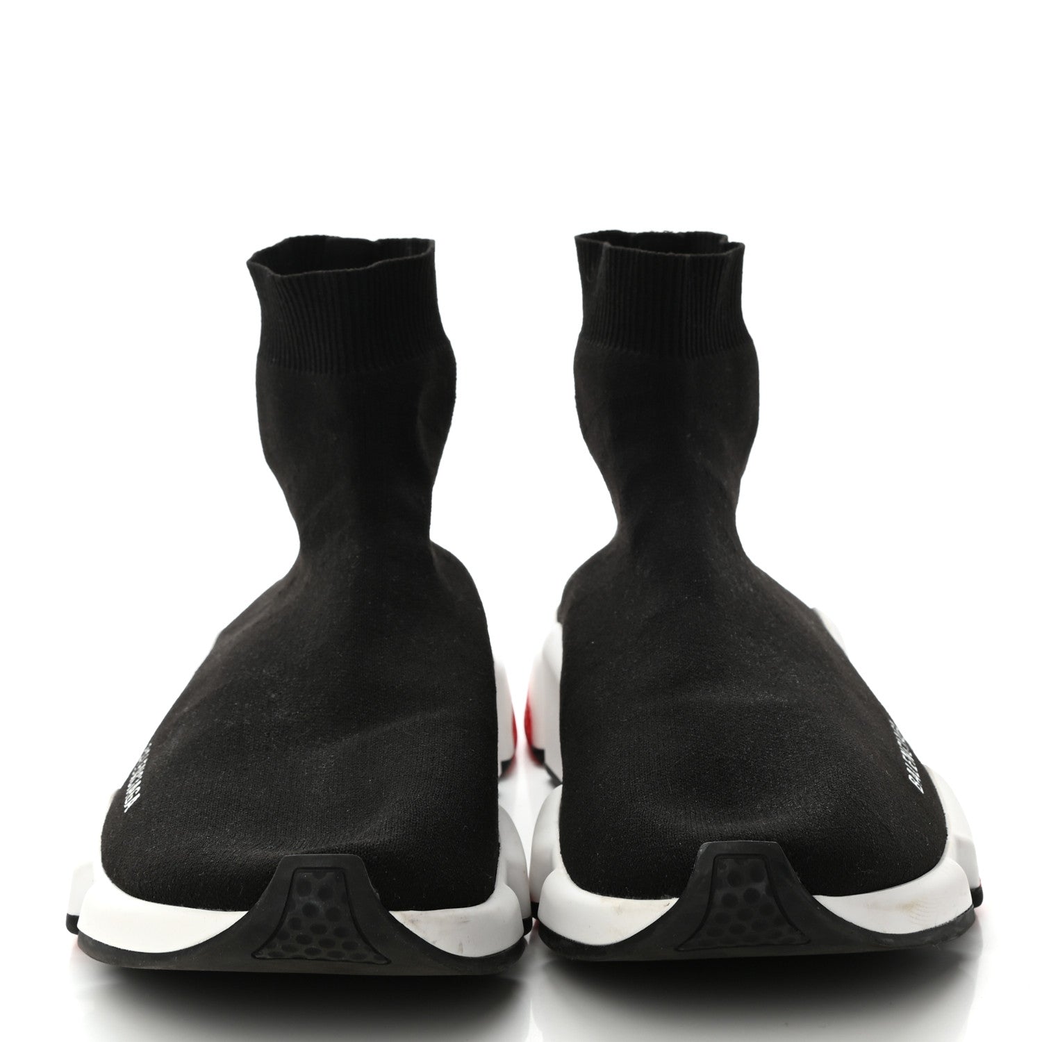 Balenciaga Technical 3D Knit Mens Speed Sneakers 44 Black Red 2 of 11