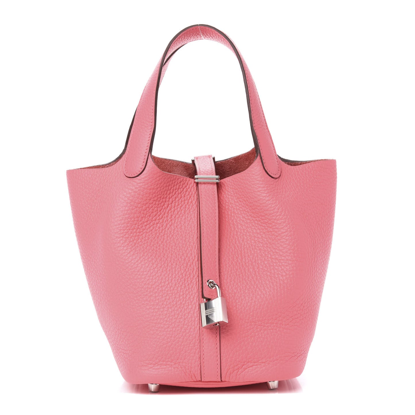 Taurillon Clemence Picotin Lock 18 PM Rose Azalee