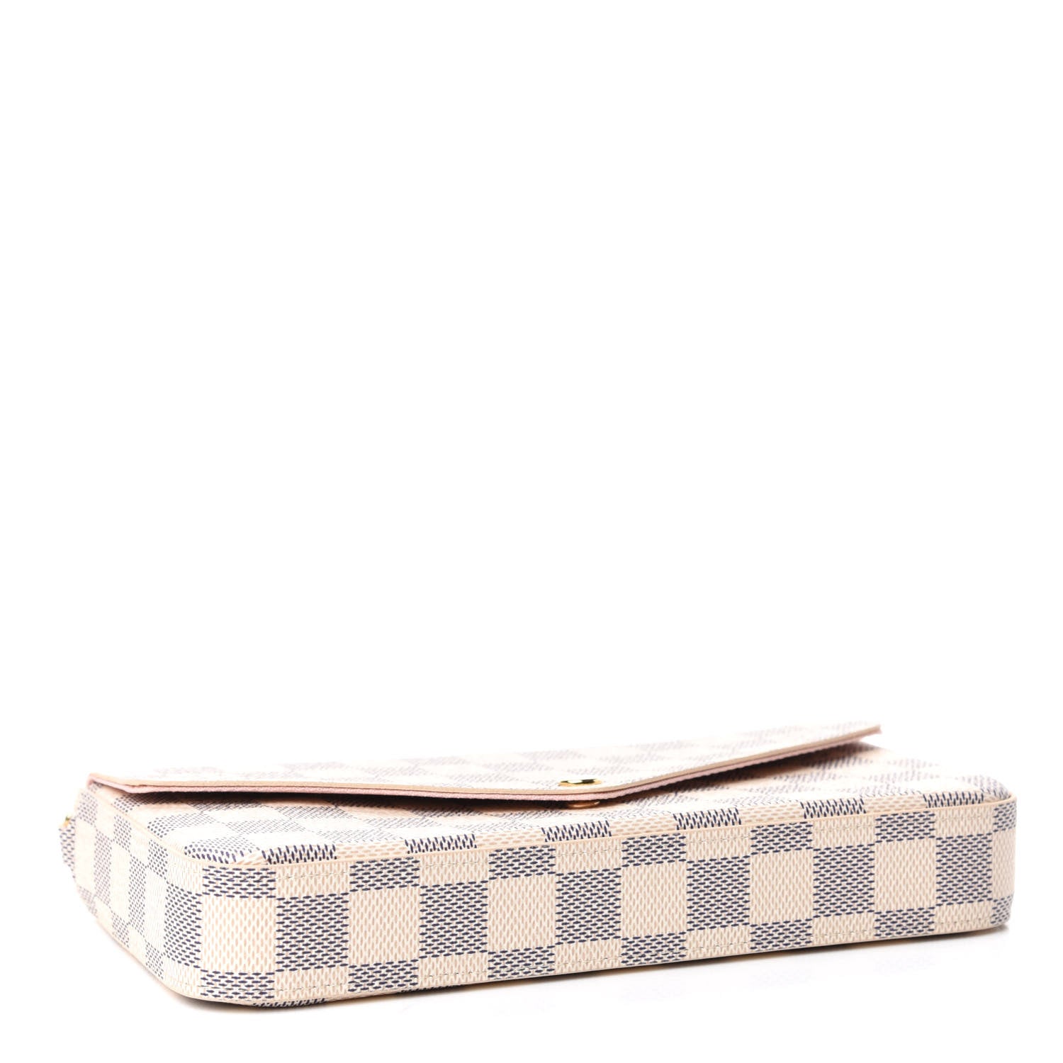 Louis Vuitton Damier Azur Pochette Felicie Chain Wallet Rose Ballerine 4 of 7