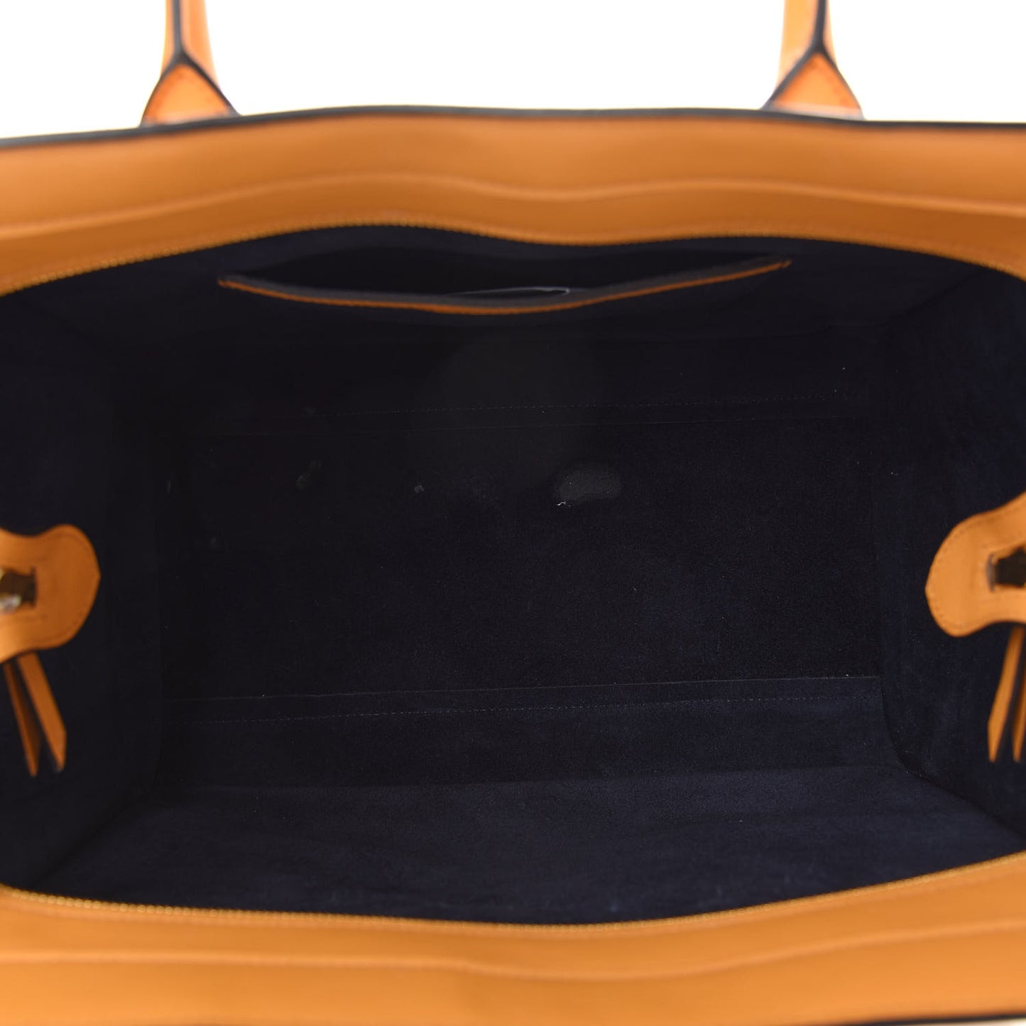 Silky Calfskin Zipped Bayswater Amber