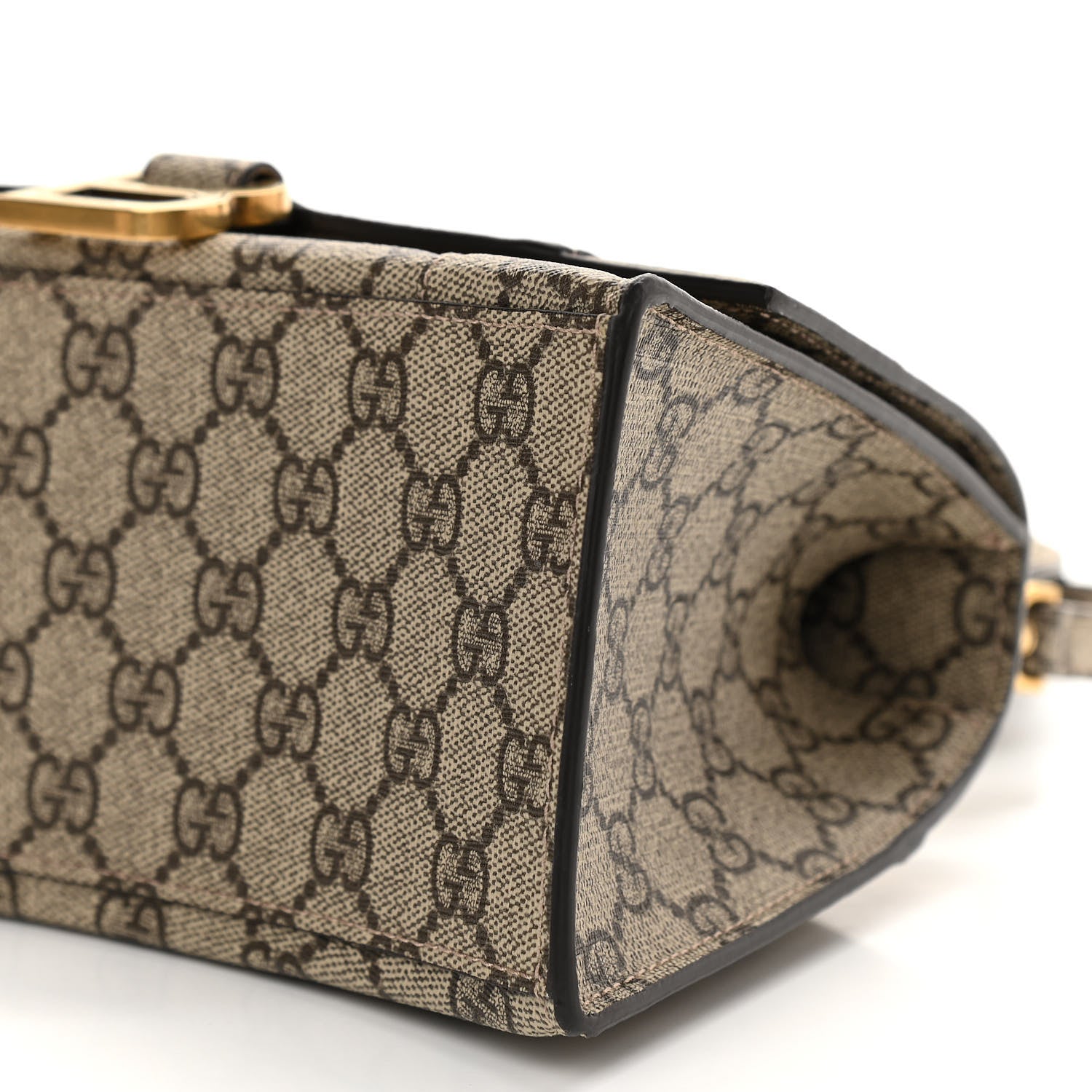 Balenciaga X GUCCI GG Supreme Monogram Small Hourglass Top Handle Bag Beige Ebony 11 of 12