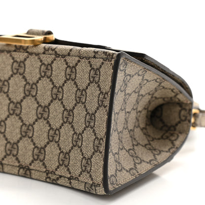 Balenciaga X GUCCI GG Supreme Monogram Small Hourglass Top Handle Bag Beige Ebony 11 of 12
