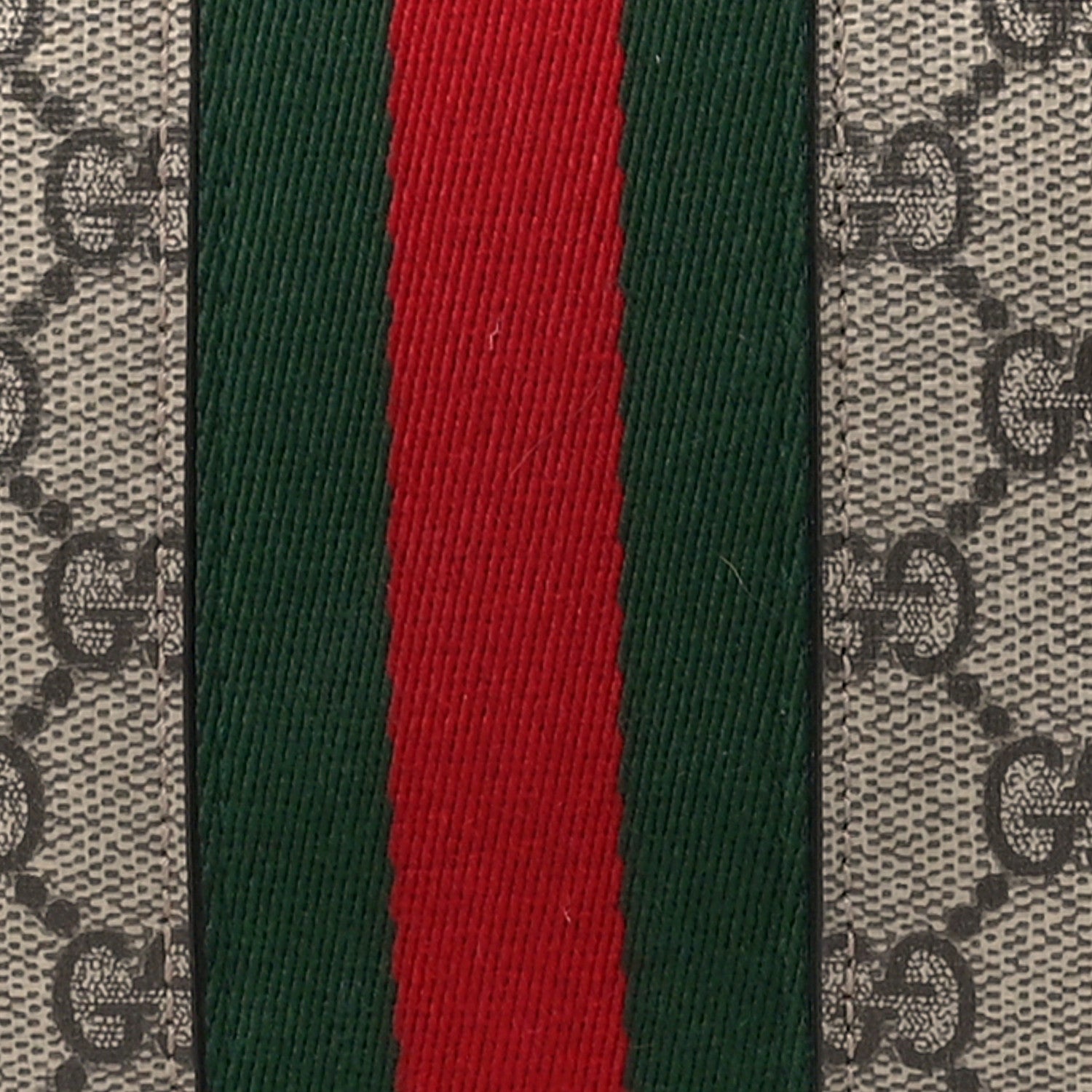 Gucci GG Supreme Monogram Textured Dollar Calfskin Web Small Ophidia Dome Shoulder Bag Beige Ebony New Acero 9 of 12