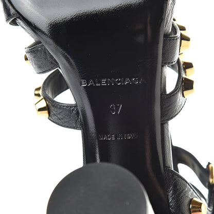 Balenciaga Agneau Lambskin Giant Gold Arena Sandals 37 Black 7 of 8