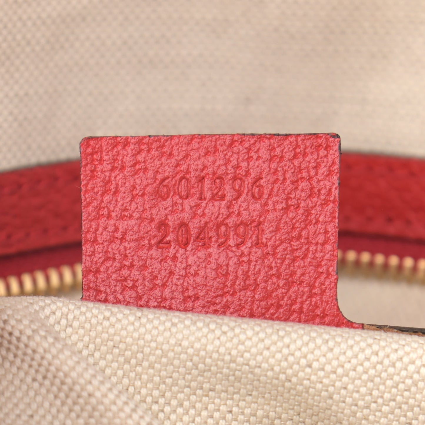 GG Supreme Monogram Apple Small Retro Interlocking G Day Backpack Beige Multicolor Lobster Red