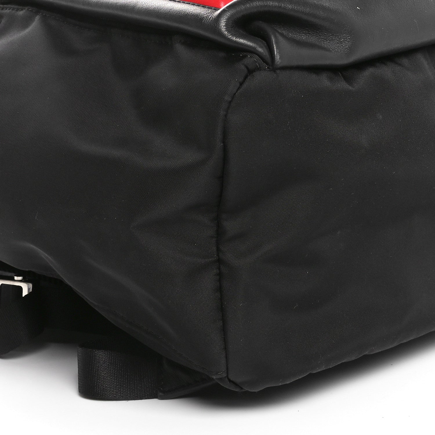 Fendi Nylon Vitello Century Logo Backpack Black 9 of 11