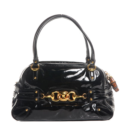 Gucci Patent Large Wave Boston Black 1 of 7