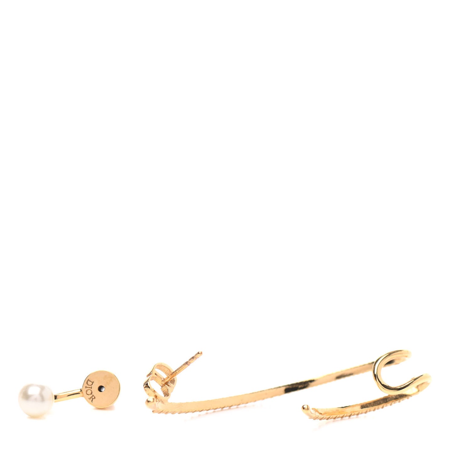 Pearl Crystal Clair D Lune Earring Gold