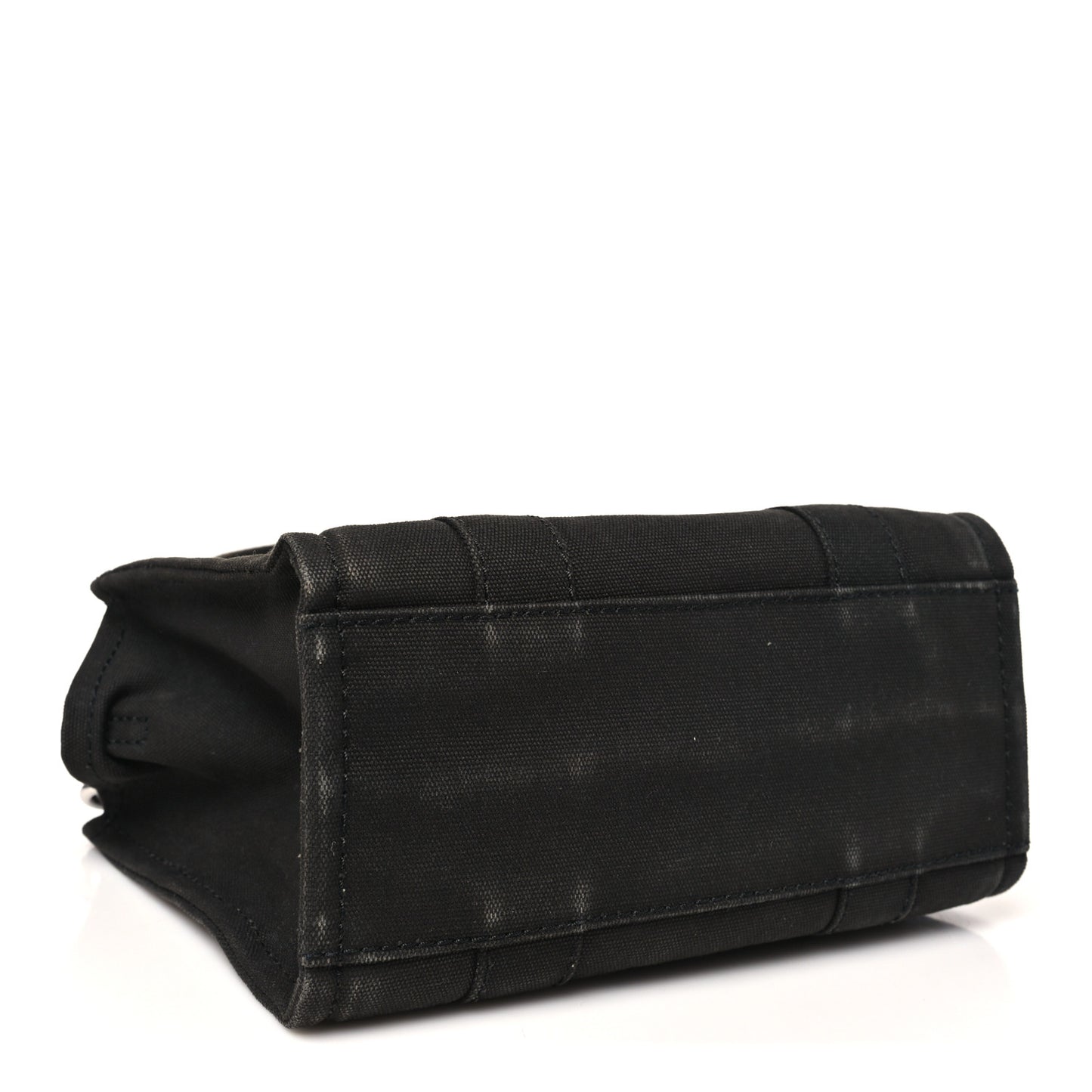 Cotton Canvas Small The Traveler Tote Bag Black