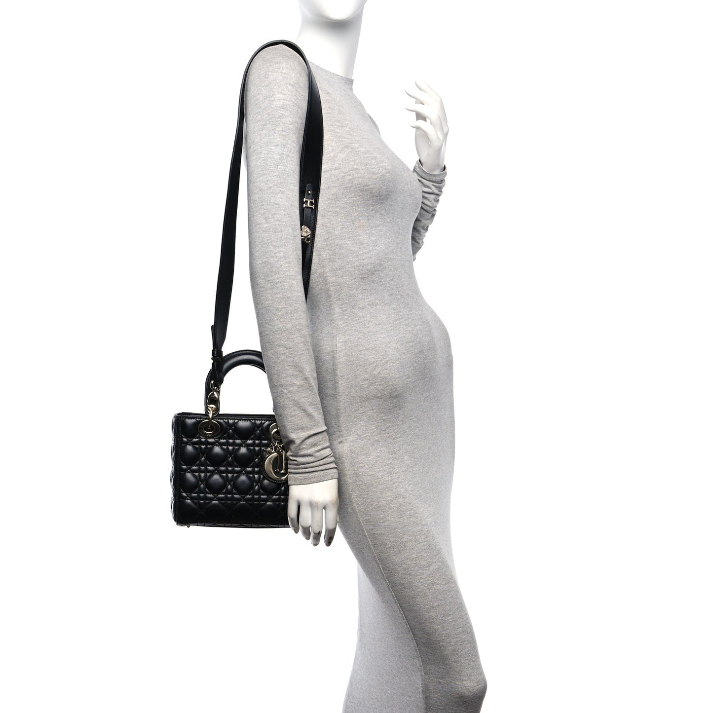 Lambskin Cannage Small My ABCDior Lady Dior Black