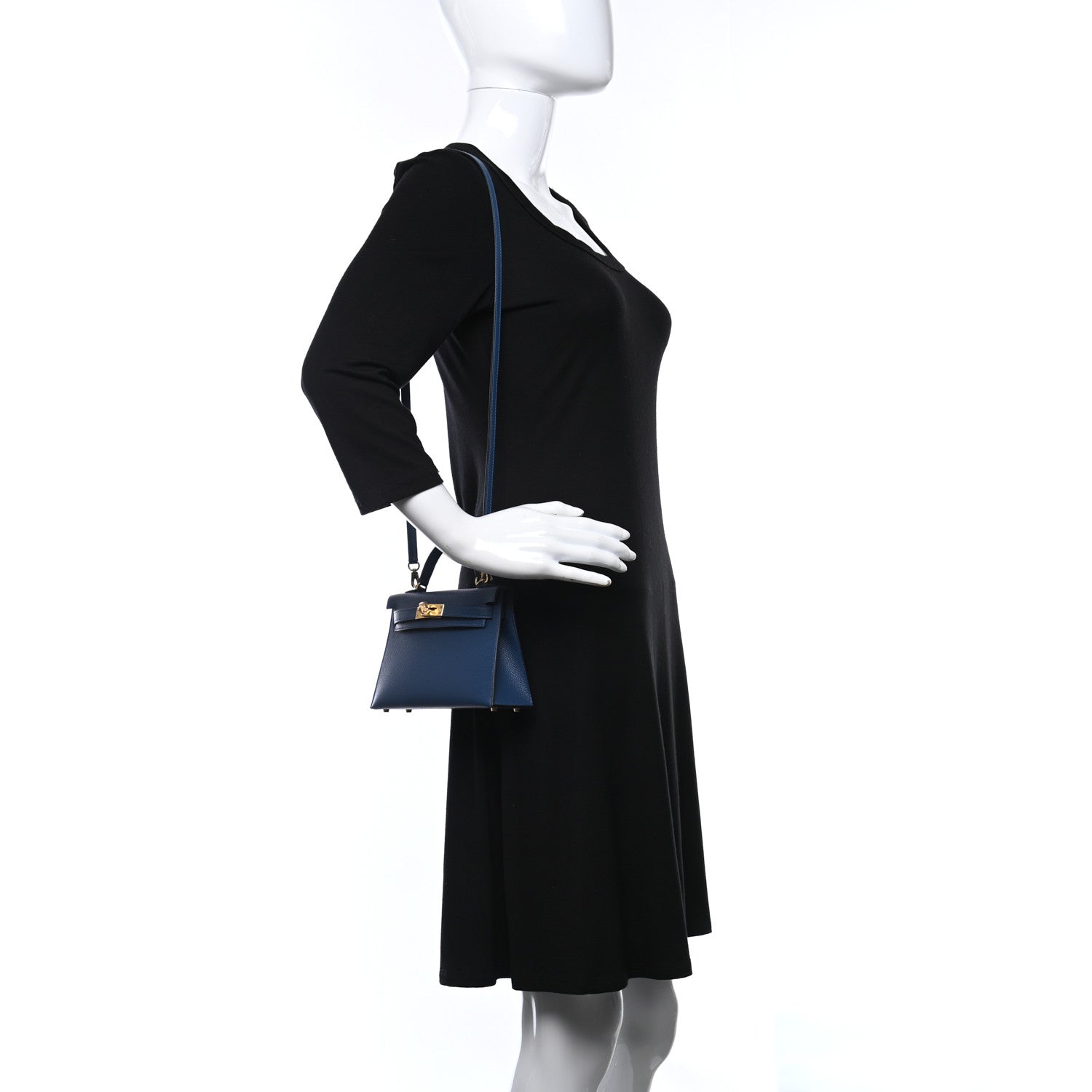 Hermes Epsom Mini Kelly Sellier 20 Deep Blue 2 of 11