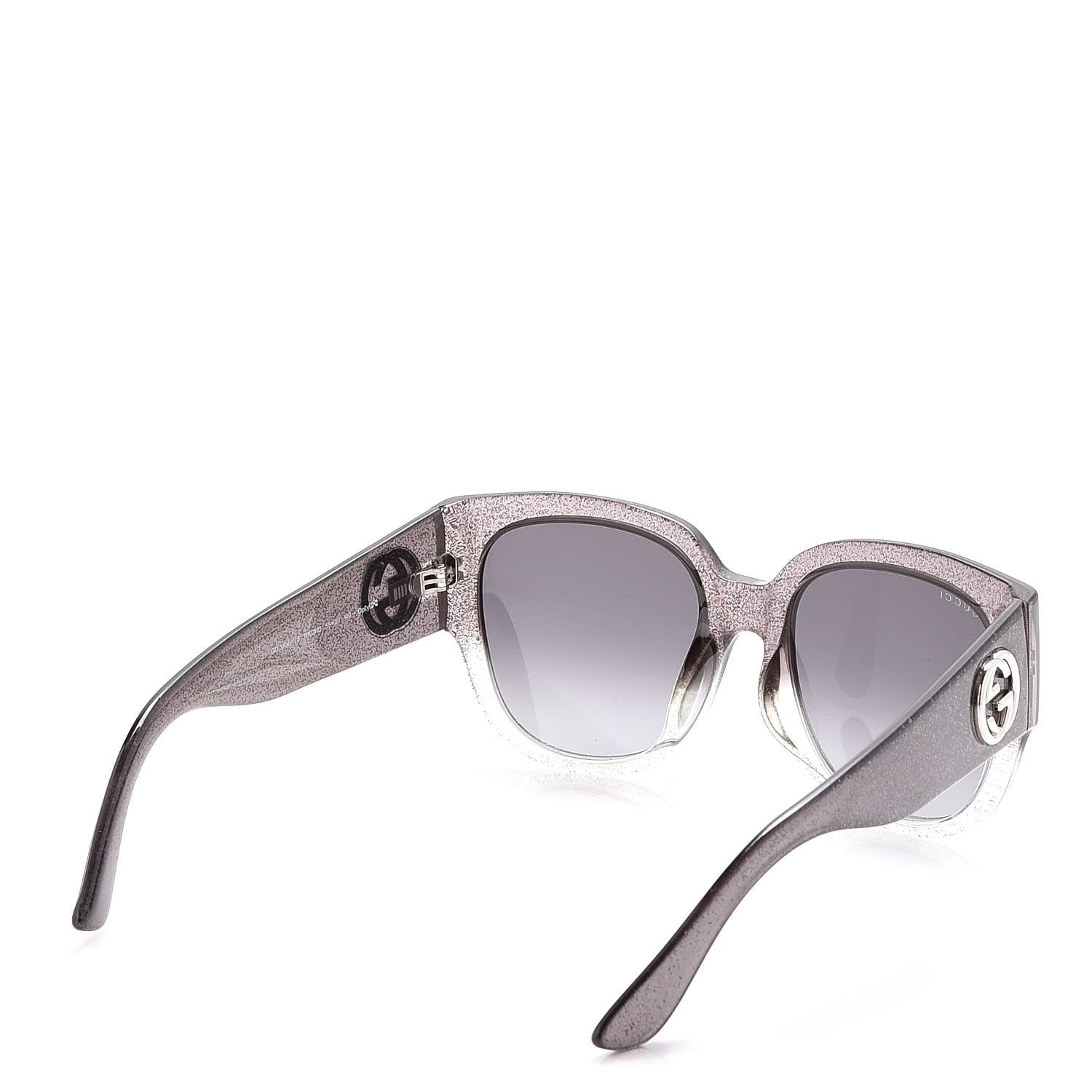 Gucci Glitter Square Optyl Sunglasses 3836/F/S Black Silver 4 of 8