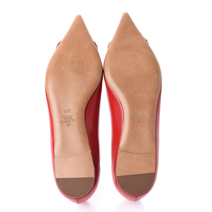 Valentino Garavani Nappa Vlogo Flats 38.5 Rouge Pur 6 of 9