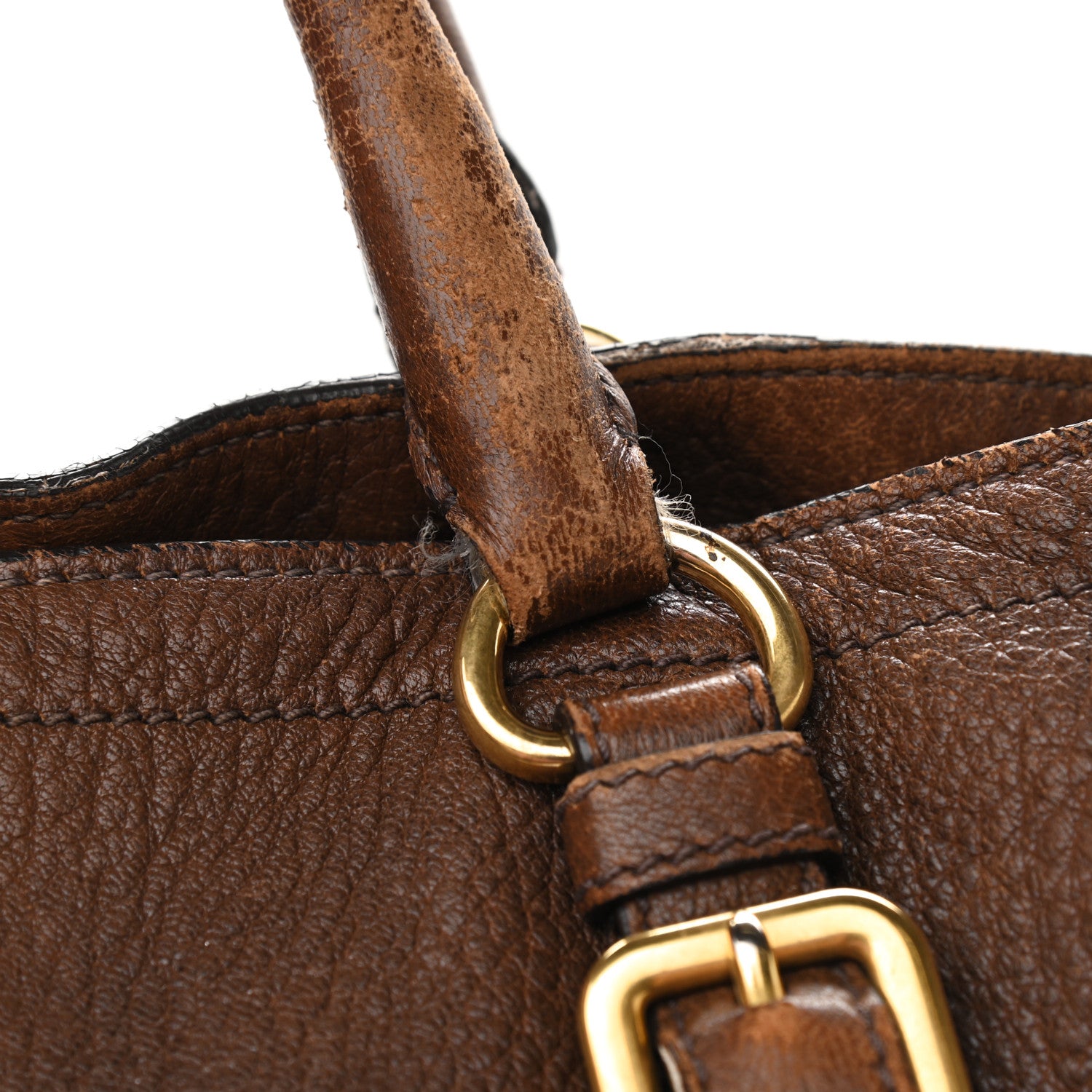 Prada Deerskin Tote Bruciato 15 of 17