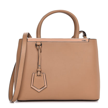 Fendi Vitello Dolce Century Petite 2Jours Tote Cuoio Tempesta 1 of 8