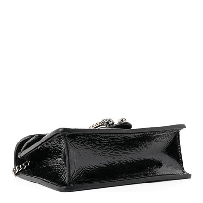 Gucci Crinkled Patent Super Mini Dionysus Shoulder Bag Black 4 of 11