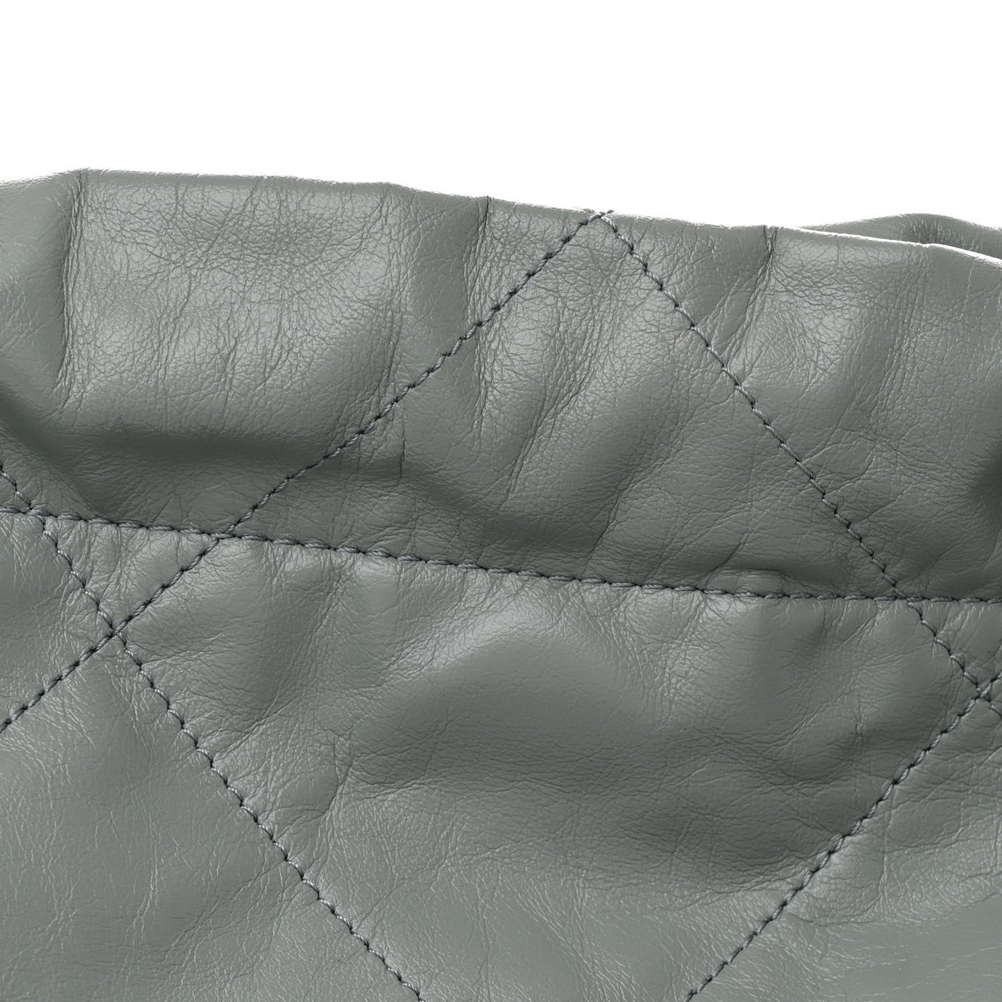 Shiny Calfskin Quilted Chanel 22 Grey