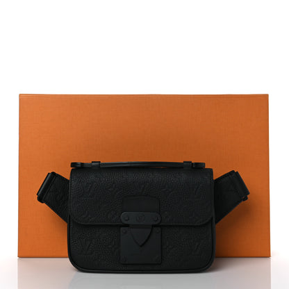 Louis Vuitton Taurillon Monogram S Lock Sling Bag Black 10 of 10
