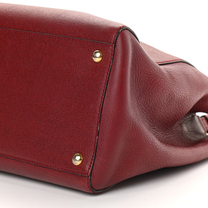 Fendi Vitello Elite Regular 2Jours Tote Rosso Scuro Ciliegia 9 of 9
